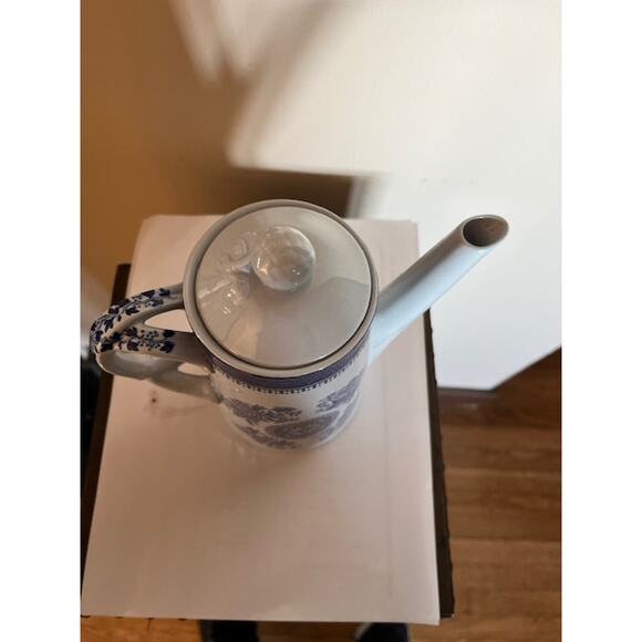 Spode Copeland Fitzhugh Blue & White Coffee Pot 6.5" H Fine Stone - Picture 6 of 6